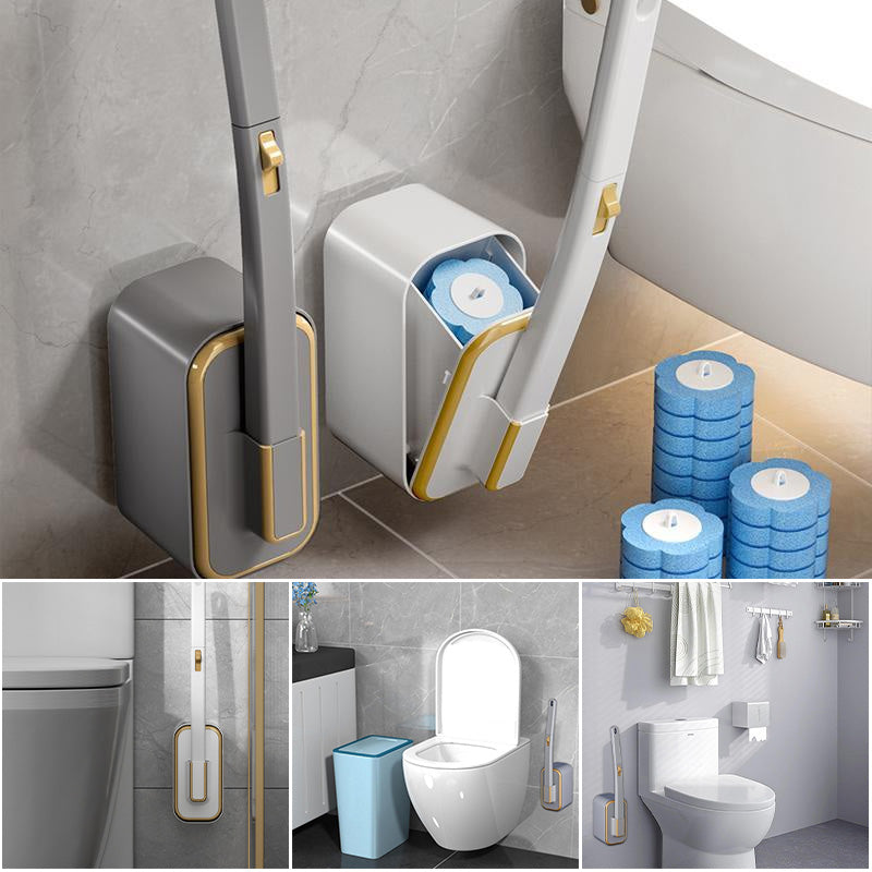 Wall-Mounted Toilet Brush Set