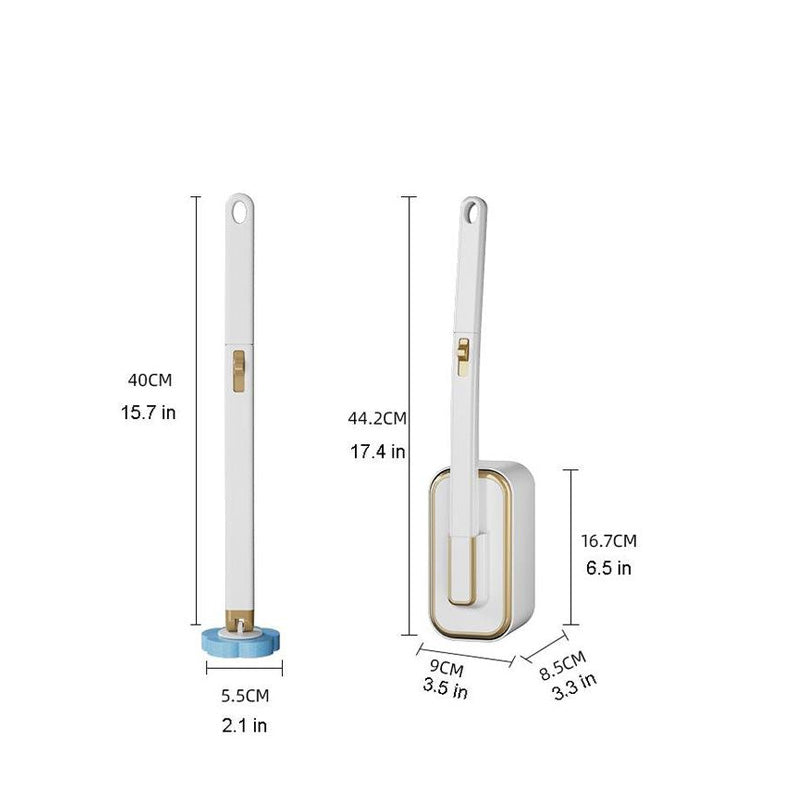 Wall-Mounted Toilet Brush Set