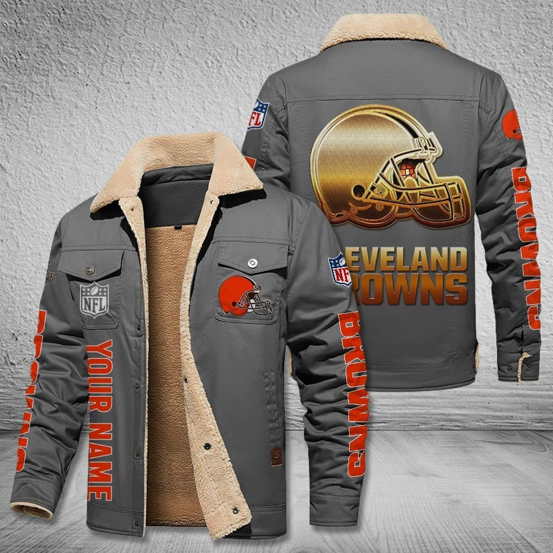 Cleveland Browns Style Leather Jacket 2