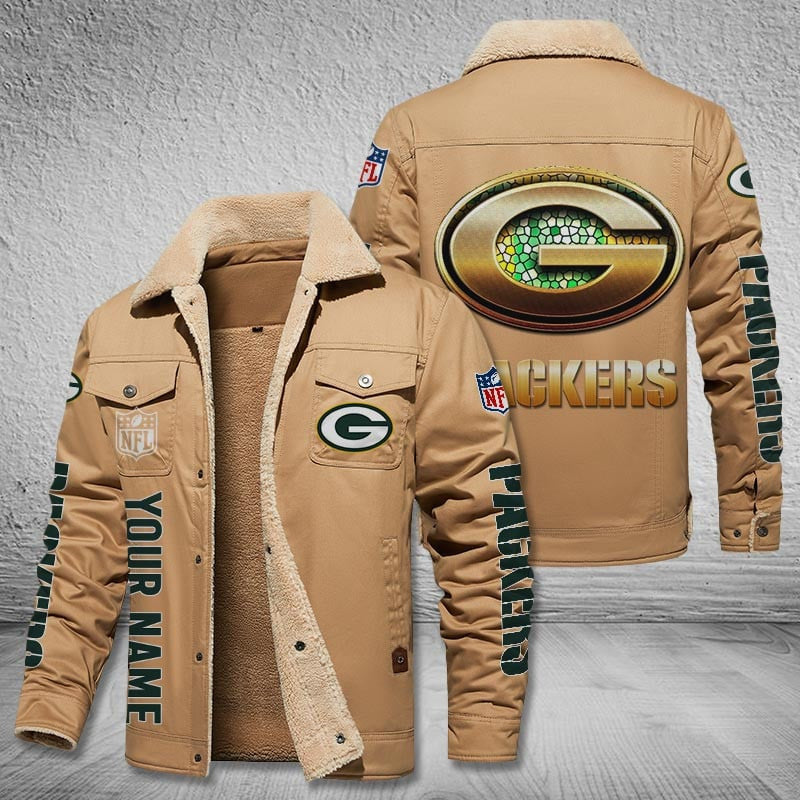 Green Bay Packers Style Leather Jacket 2
