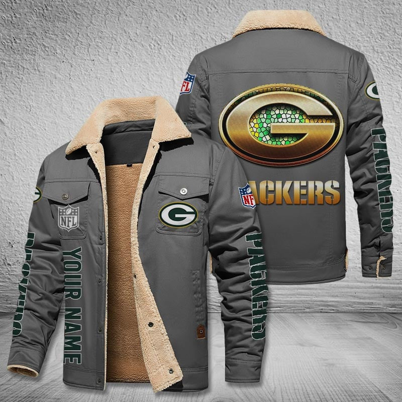 Green Bay Packers Style Leather Jacket 2