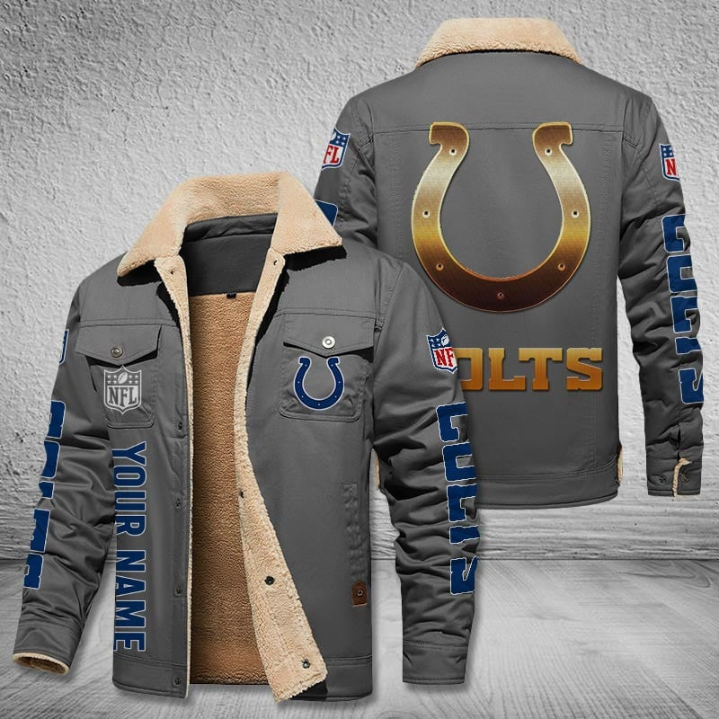 Indianapolis Colts Style Leather Jacket 2