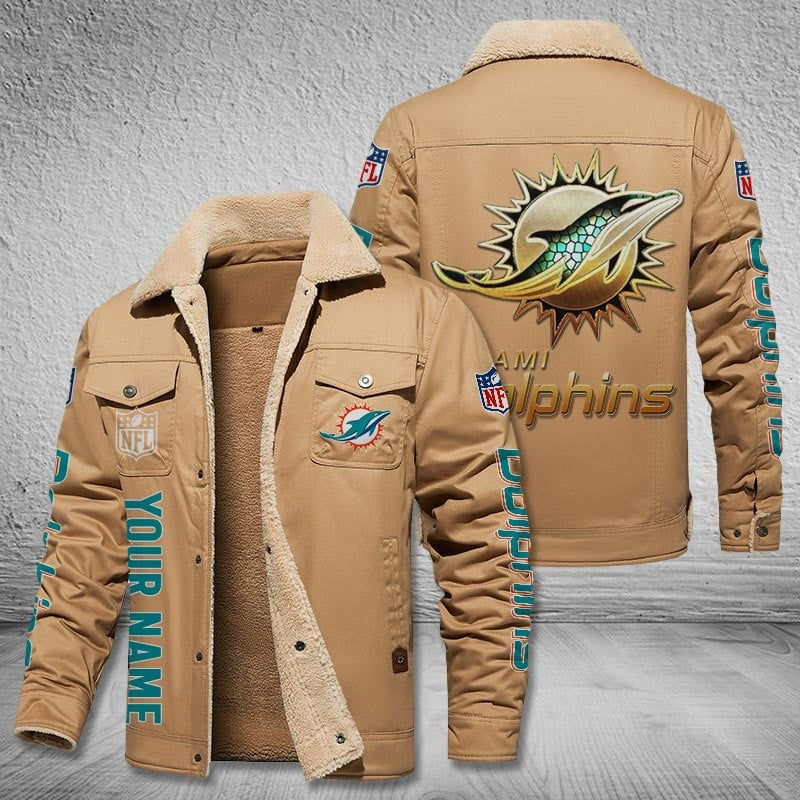 Miami Dolphins Style Leather Jacket 2