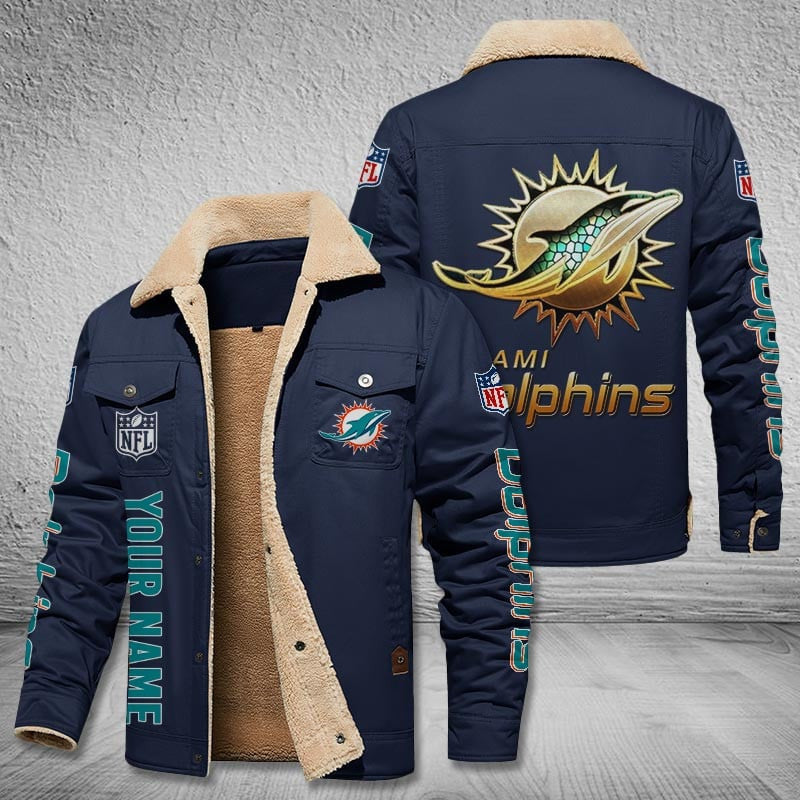 Miami Dolphins Style Leather Jacket 2