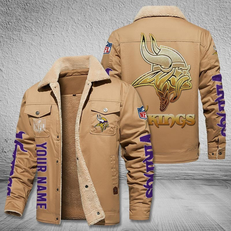 Minnesota Vikings Style Leather Jacket 2