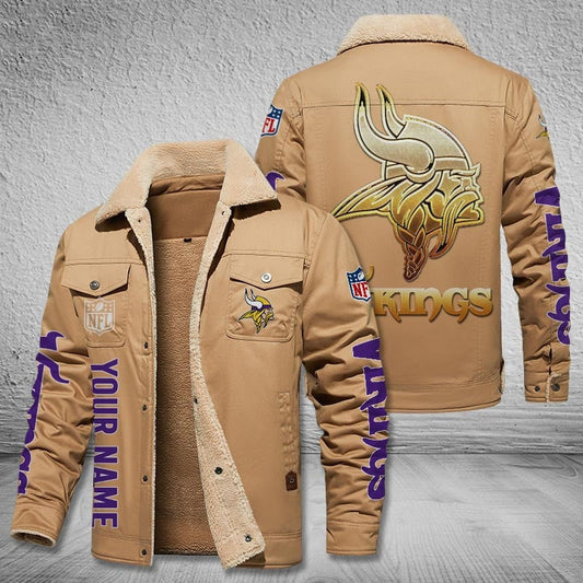 Minnesota Vikings Style Leather Jacket 2