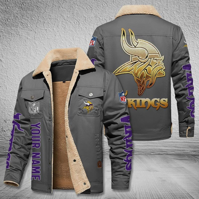 Minnesota Vikings Style Leather Jacket 2