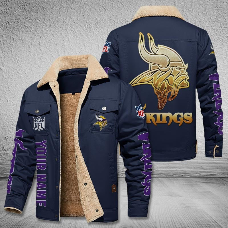 Minnesota Vikings Style Leather Jacket 2