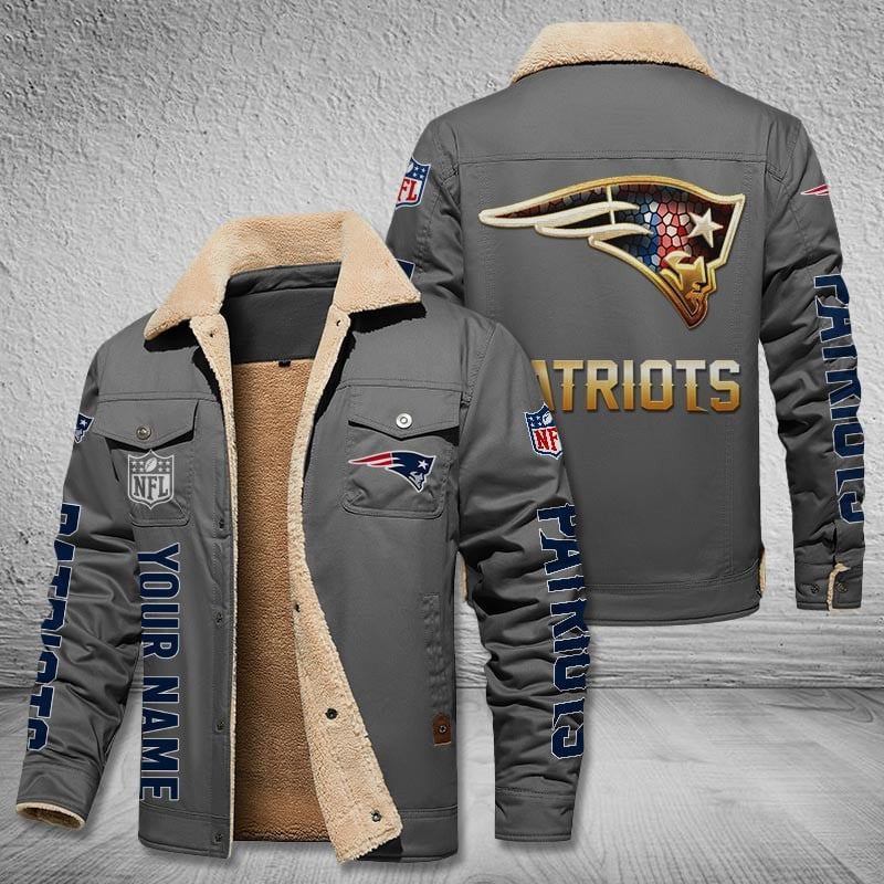 New England Patriots Style Leather Jacket 2