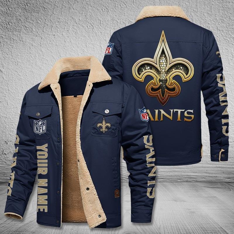 New Orleans Saints Style Leather Jacket 2