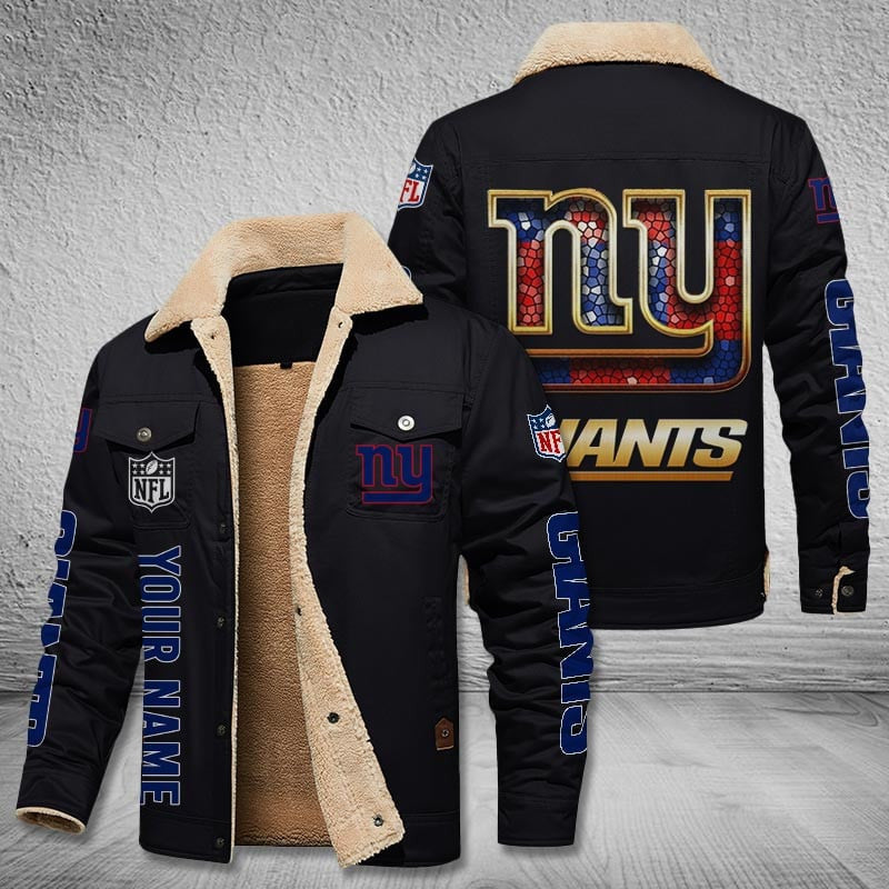 New York Giants Style Leather Jacket 2