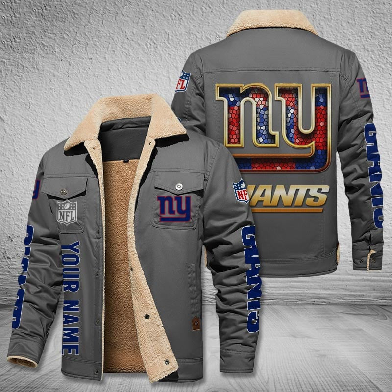 New York Giants Style Leather Jacket 2