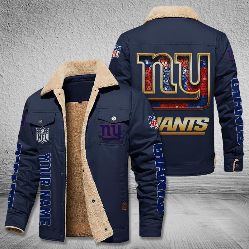 New York Giants Style Leather Jacket 2