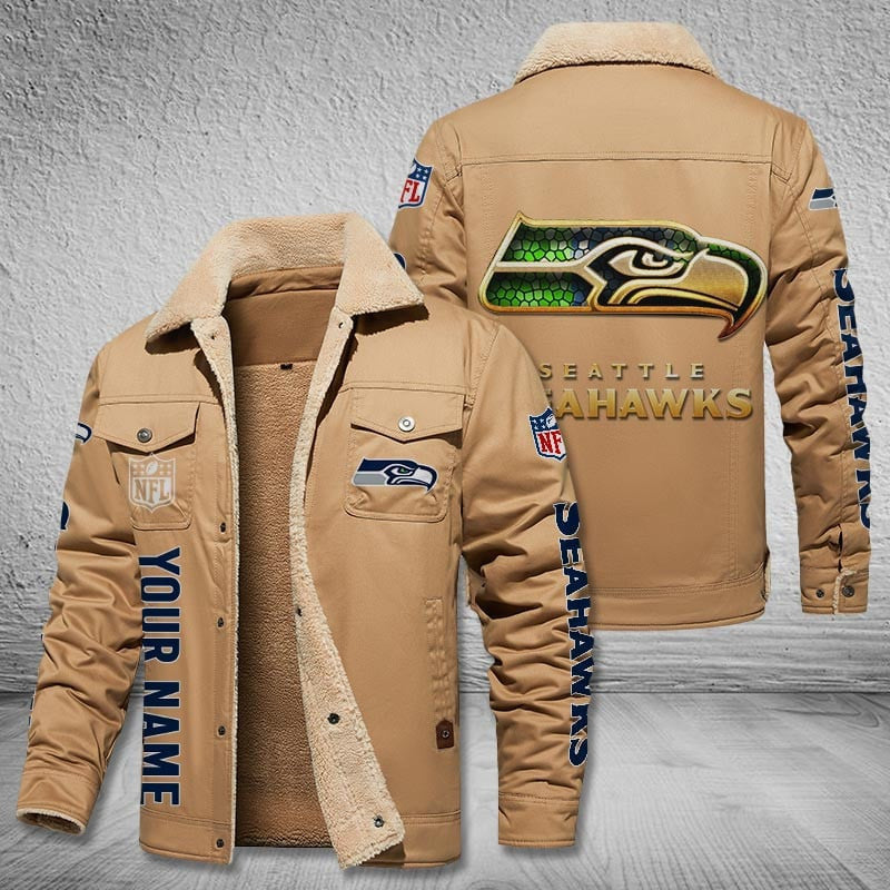 Seattle Seahawks Style Leather Jacket 2