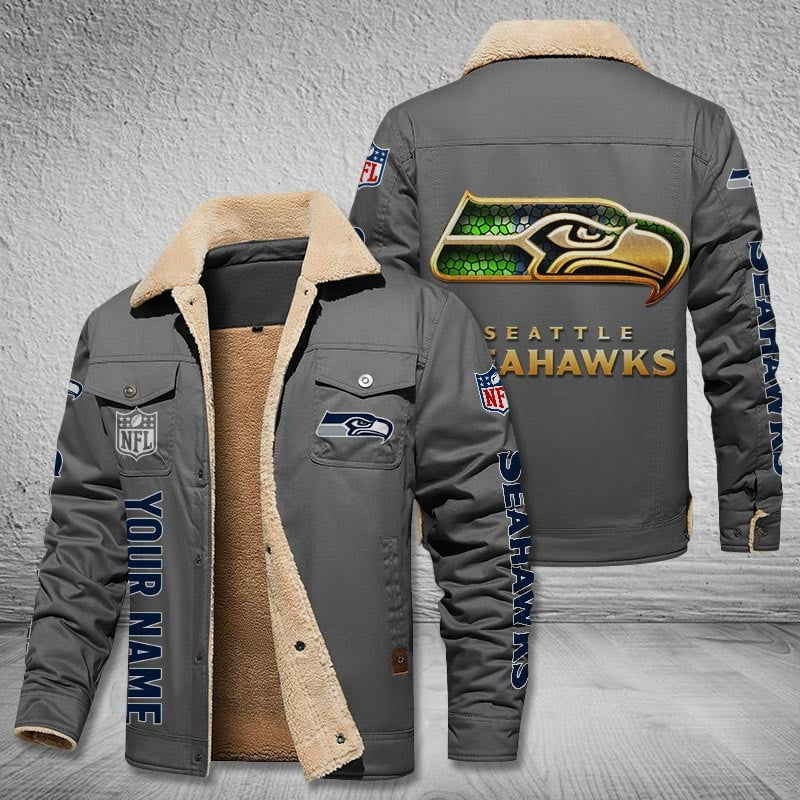 Seattle Seahawks Style Leather Jacket 2