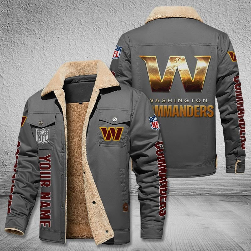 Washington Commanders Style Leather Jacket 2