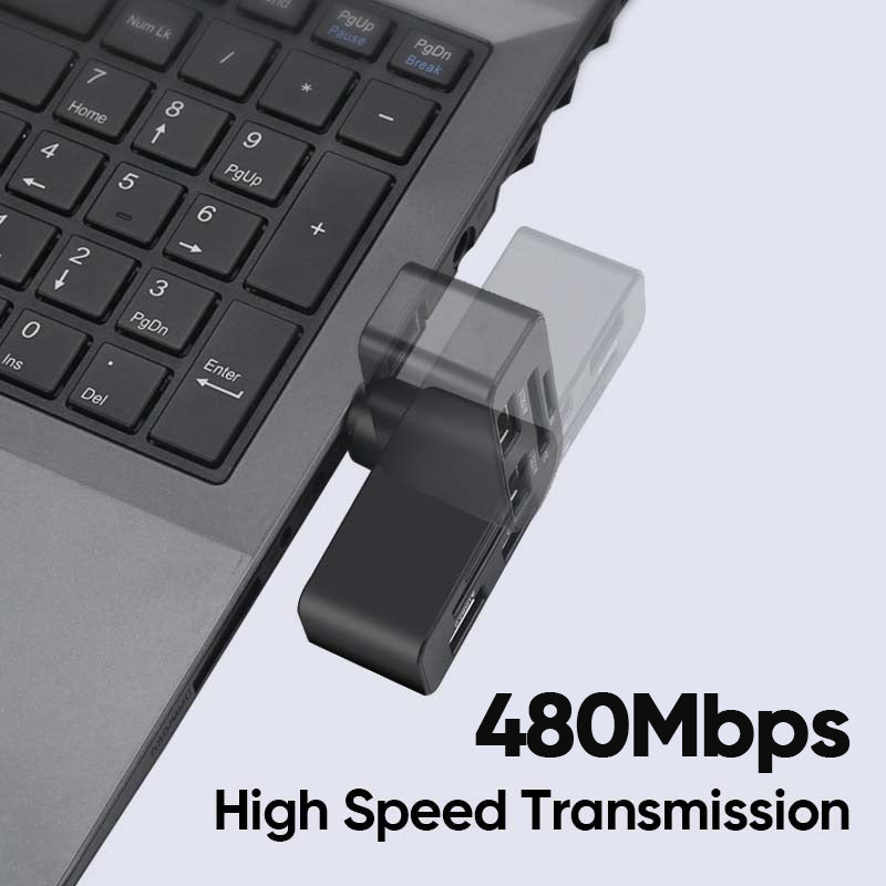 4-in-1 Rotating USB Hub