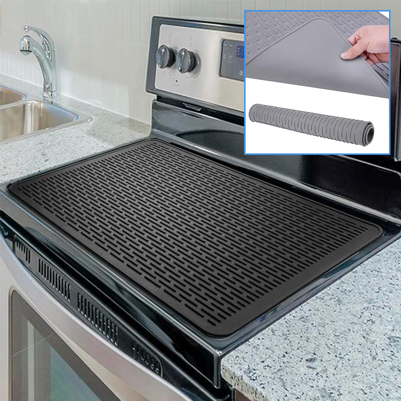 Heat-Resistant Silicone Stove Cover Mat & Utensils